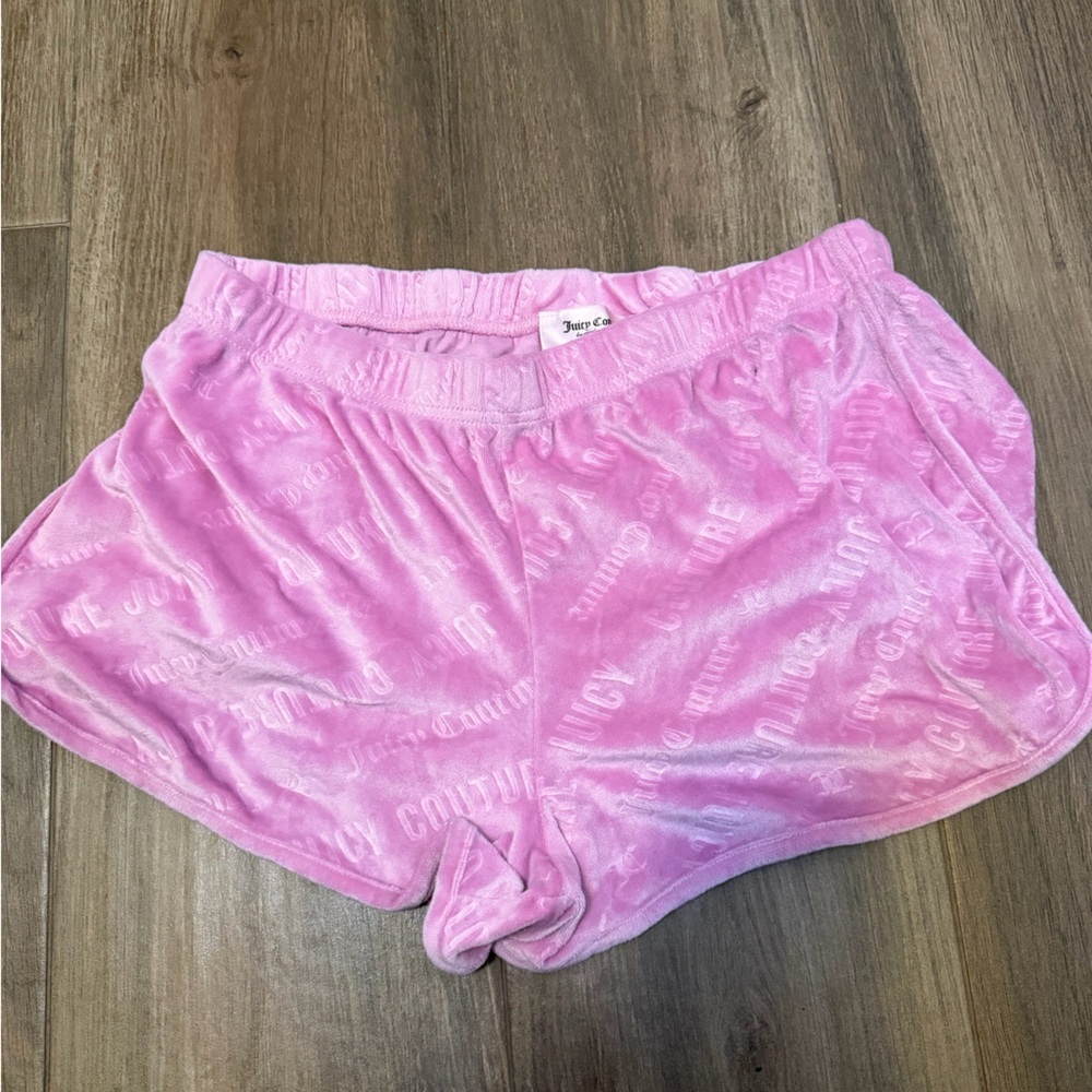 Juicy Couture Light Pink Velour Lounge Shorts